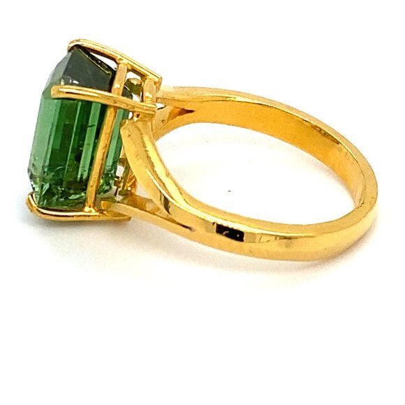GIA Certified Tourmaline 5.15ct Solid 22K Gold Rng - Picture 6 of 8